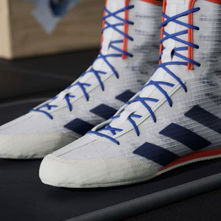 Boksschoenen Adidas Box Hog 4 Wit-blauw 