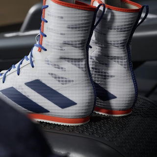 Boksschoenen Adidas Box Hog 4 Wit-blauw 