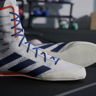 Boksschoenen Adidas Box Hog 4 Wit-blauw 