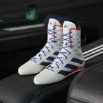 Boksschoenen Adidas Box Hog 4 Wit-blauw 