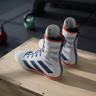 Boksschoenen Adidas Box Hog 4 Wit-blauw 