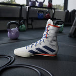 Boksschoenen Adidas Box Hog 4 Wit-blauw 