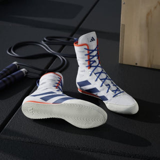 Boksschoenen Adidas Box Hog 4 Wit-blauw 