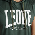 Mouwloze jas met capuchon Leone Logo ABX120 Groen 