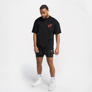 T-shirt Boxraw Death Before Dishonor Oversize Nero-Combat Arena