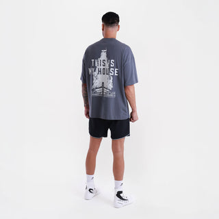 T-shirt Boxraw This Is My House Oversize Grigio-Combat Arena