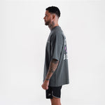 T-shirt Boxraw We Don't Play Boxing Oversize Grigio-rosa-Combat Arena