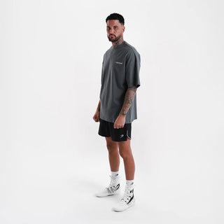 T-shirt Boxraw We Don't Play Boxing Oversize Grigio-rosa-Combat Arena