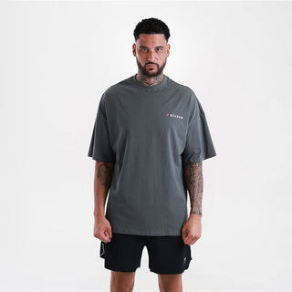 T-shirt Boxraw We Don't Play Boxing Oversize Grigio-rosa-Combat Arena