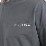 T-shirt Boxraw We Don't Play Boxing Oversize Grigio-rosa-Combat Arena