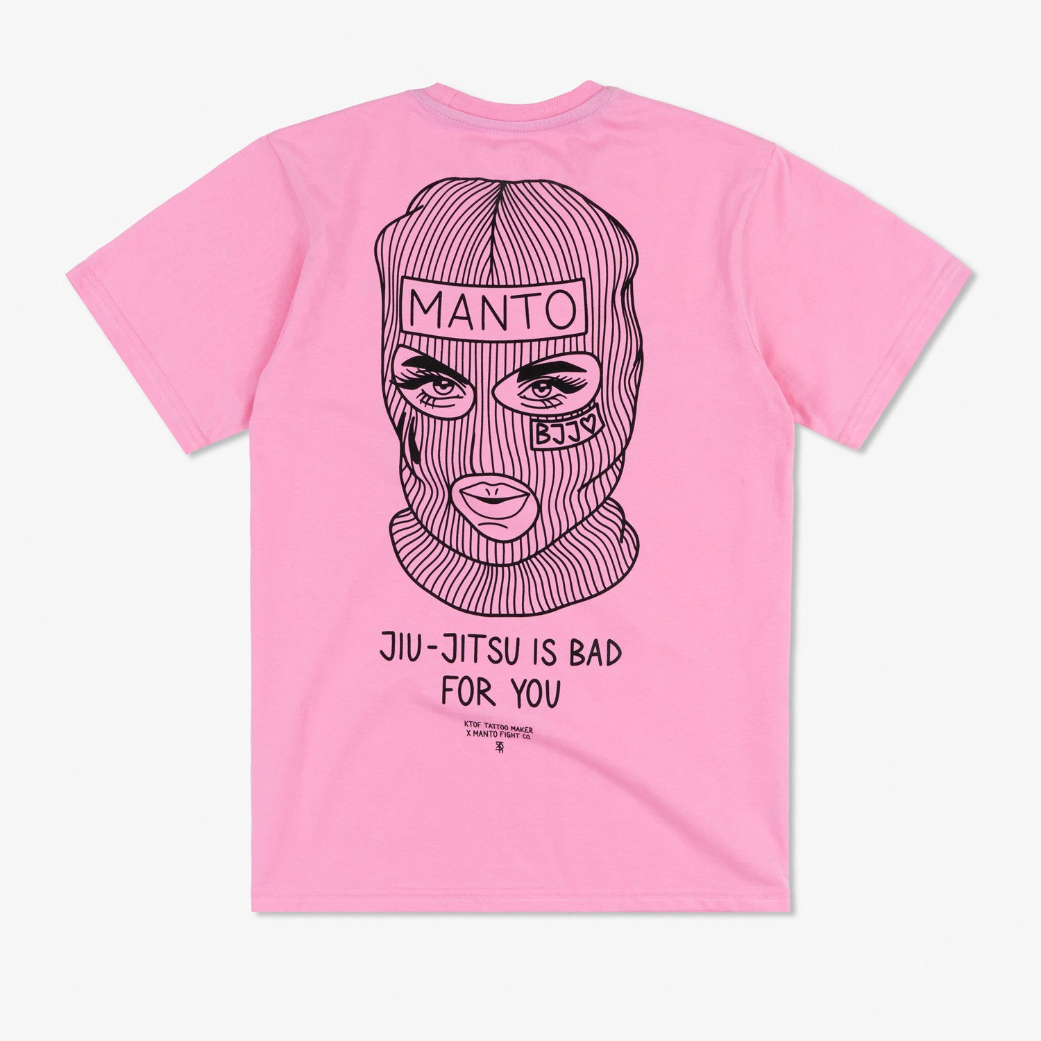 Ktof T-shirt Manto x KTOF Balaclava Roze – Urban streetwear bij CombatArena ...