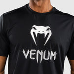 T-shirt Venum Classic Dry Tech Nero-argento-Combat Arena