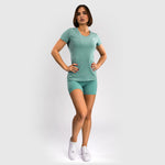 T-shirt donna Venum Essential Verde acqua-Combat Arena