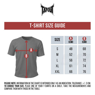 T-shirt Tapout Splashed Zwart