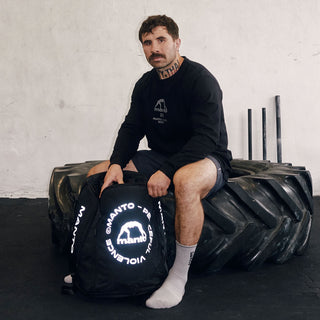 Zaino Manto CIRCLE Convertible XL Nero-Argento riflettente-Combat Arena