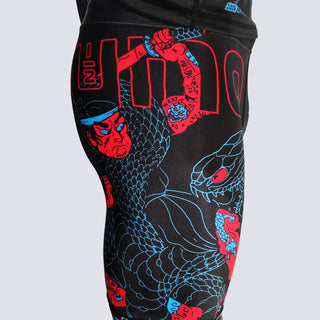 Shorts à compression Half Sumo Black Mamba Neon 