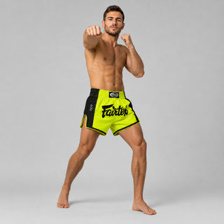 Shorts kick-thai Fairtex BS1706 Citron vert