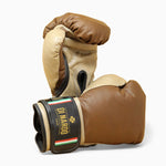Bokshandschoenen Di Nardo met klittenband 12 Oz Bruin-zand 