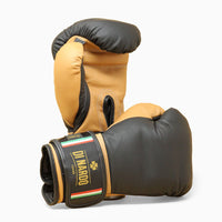 Gants de boxe Di Nardo avec velcro 12 Oz Noir-ocre 