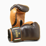 Bokshandschoenen Di Nardo met klittenband 14 Oz Bruin-cognac 